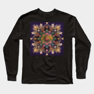 Persian Mandala Purple Long Sleeve T-Shirt